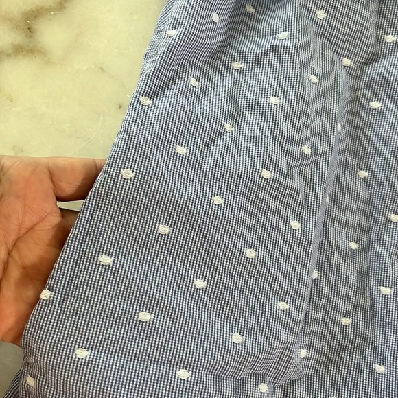 Tommy Hilfiger Classic Button Down Collared Sun Dress Sz 8 Blue Polka Dot White - Picture 10 of 12